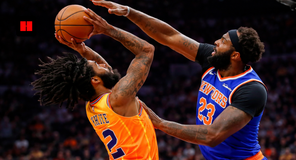 basketball dribble defense action shot 2