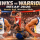 Atlanta Hawks vs Golden State Warriors 2026 game recap featuring CJ McCollum, Dyson Daniels and Stephen Curry during Hawks 126-110 win
