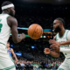 Jaylen Brown and Neemias Queta of the Boston Celtics in a fast-paced game against the Oklahoma City Thunder.