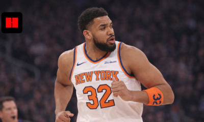New York Knicks player wearing jersey number 32 running during an NBA basketball game in a high-definition arena shot