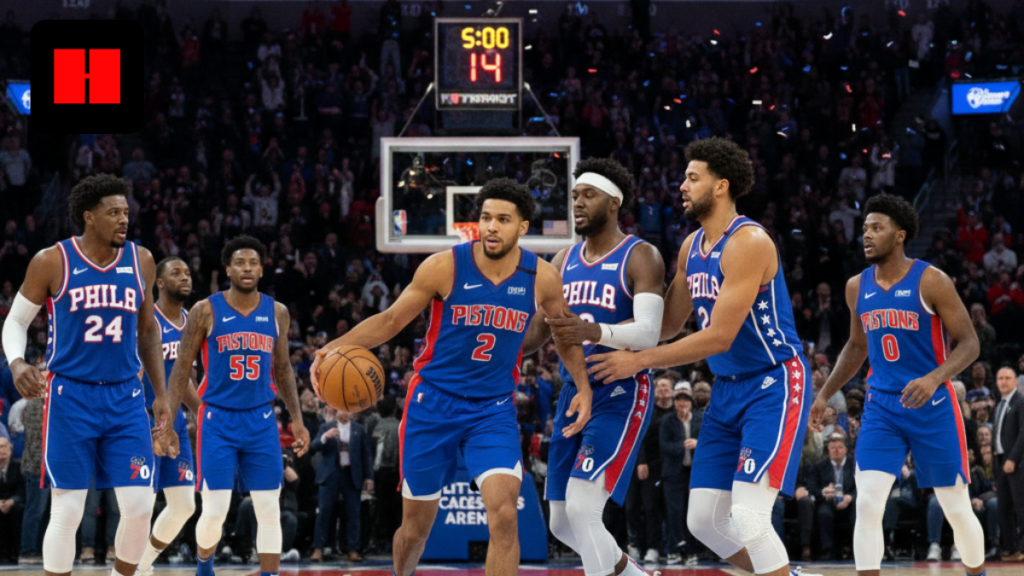 pistons vs 76ers march 2026 score 131 109