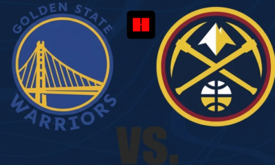 Golden State Warriors vs Denver Nuggets logos matchup graphic ahead of NBA game in Denver 2026