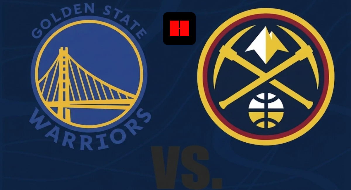 Golden State Warriors vs Denver Nuggets logos matchup graphic ahead of NBA game in Denver 2026