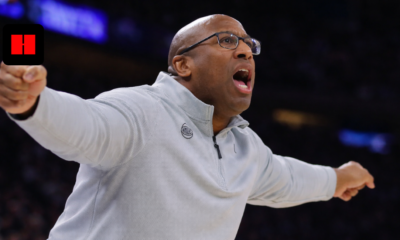 Mike Brown reacting on the sideline during a Sacramento Kings NBA game